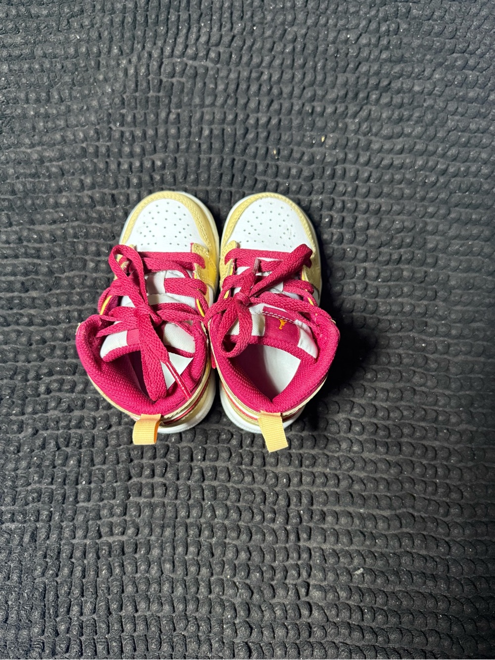 Nike Kids Magenta and Yellow High-Top Sneakers
